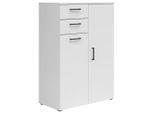 Kommode Multistauraum Weiss , 80/115/40 cm , 2 Schublade(n)