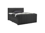Boxspringbett Malaga Schwarz Ca. 160x200cm 160/200 cm Schwarz