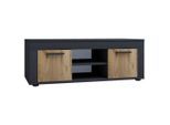 Lowboard Usilo Anthrazit, Honigeiche