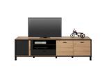 Tv-element In Schwarz/artisan Eiche