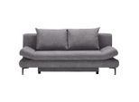Schlafsofa In Dunkelgrau Mit Bettfunktion Dunkelgrau Textil