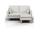 Sofa Illa Holz, Textil Hellgrau