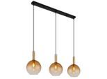 Hängeleuchte Marinella Schwarz/messing Max. 40 Watt 90/20/150 cm