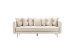 Sofa Luis Beige Samt Holz, Metall, Textil Beige