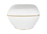 Hocker Contessa 135 Weiss, Goldfarben Textil