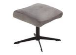 Hocker York In Grau Grau Textil