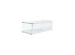 Beistelltisch Tv-Tisch Elementary 100 Weiss Holz, Glas 120/45/60 cm