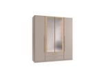 Drehtürenschrank Marburg Eiche Artisan/grau/sahara 180/199/58 cm Grau, Sahara, Eiche Artisan