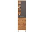 Hochschrank Anthrazit/eichefarben 50/194/33 cm