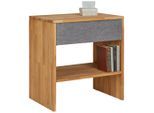 Nachttisch Aus Eiche 60/65,5/42 cm Eiche Grau