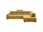 Ecksofa Gremio Rechts Senfgelb Chenille, Webstoff Senfgelb