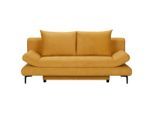 Schlafsofa In Gelb Mit Bettfunktion Gelb Textil