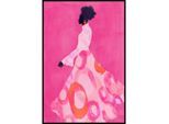 Keilrahmenbild Denise Small Pink/schwarz 60/90 cm