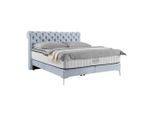 Boxspringbett Queen Blaugrau Ca. 180x200cm 180/200 cm Blaugrau