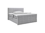 Boxspringbett Damon Silber Ca. 180x200cm 180/200 cm Silberfarben