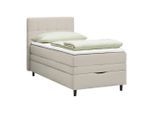 Boxspringbett Miami In Taupe Ca. 90x200cm 90/200 cm Taupe