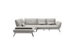 Wohnlandschaft Trendy Beige Flachgewebe Beige