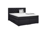 Boxspringbett Chester Schwarz Ca. 180x200cm 180/200 cm Schwarz