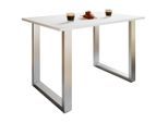 Schreibtisch Lona 110/50/76 cm Silberfarben, Weiss