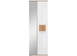 Garderobenschrank In Eiche/weiss Hochglanz 65/195/38 cm