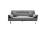 Schlafsofa Grau, "lana" Dunkelgrau Holz, Metall, Textil