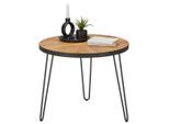 Couchtisch Noel Naturfarben/schwarz Holz, Metall, Holzwerkstoff 60/51 cm
