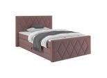 Boxspringbett Josie B Braun Ca. 120x200cm 120/200 cm Braun