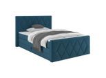 Boxspringbett Josie B Petrol Ca. 120x200cm 120/200 cm Petrol