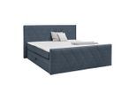 Boxspringbett Josie B Graublau Ca. 180x200cm 180/200 cm Graublau