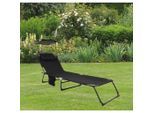Gartenliege Bindox L Anthrazit, Schwarz