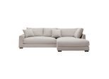 Ecksofa Pedro Beige Struktur, Plüsch Beige