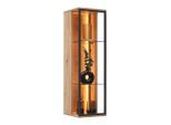 Hängevitrine Florenz Schwarz/eiche Artisan , 35/119,9/38 cm ,