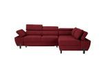 Ecksofa Molina Mini Weinrot Webstoff Weinrot