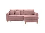 Ecksofa Lille Altrosa Cord Altrosa