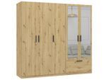 Drehtürenschrank Milos Eiche Artisan 225/210/54 cm Eiche Artisan