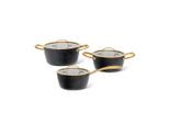Kochtopfset Goldy Schwarz/goldfarben, 6-Teilig