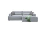 Ecksofa Fabiona Rechts Grau Grau
