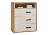 Kommode Casa Mia Kaschmirfarben , 90/112/40.5 cm , 3 Schublade(n)