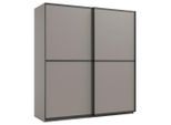 Schwebetürenschrank Ulm Beige/greige 135/198/65 cm Beige, Greige