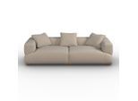 Sofa Talia Samt Beige Holz, Textil Beige