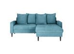 Ecksofa Boston Blau Blau