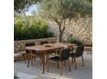 Gartentisch Nicola 160-200/100/76 cm Holz Walnussfarben
