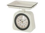 Tischuhr Waage Ii Aus Metall Weiss
