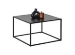 Couchtisch Kubo Schwarz Metall, Holzwerkstoff 60/60/38 cm