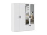Drehtürenschrank Milos 4t1s2s Weiss 180/210/54 cm Weiss
