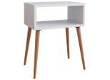 Nachttisch Singol M 44,5/60/30 cm Weiss, Honigeiche