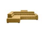 Ecksofa Gremio Links Senfgelb Chenille, Webstoff Senfgelb