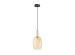 Hängeleuchte Emo In Schwarz/bernstein Max. 25 Watt 18/120 cm