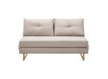 Schlafsofa "malic", Beige, Webstoff Beige Metall, Textil