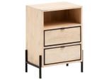 Nachttisch Wl6.787 43/60/50 cm massiv Mangoholz Hellbraun